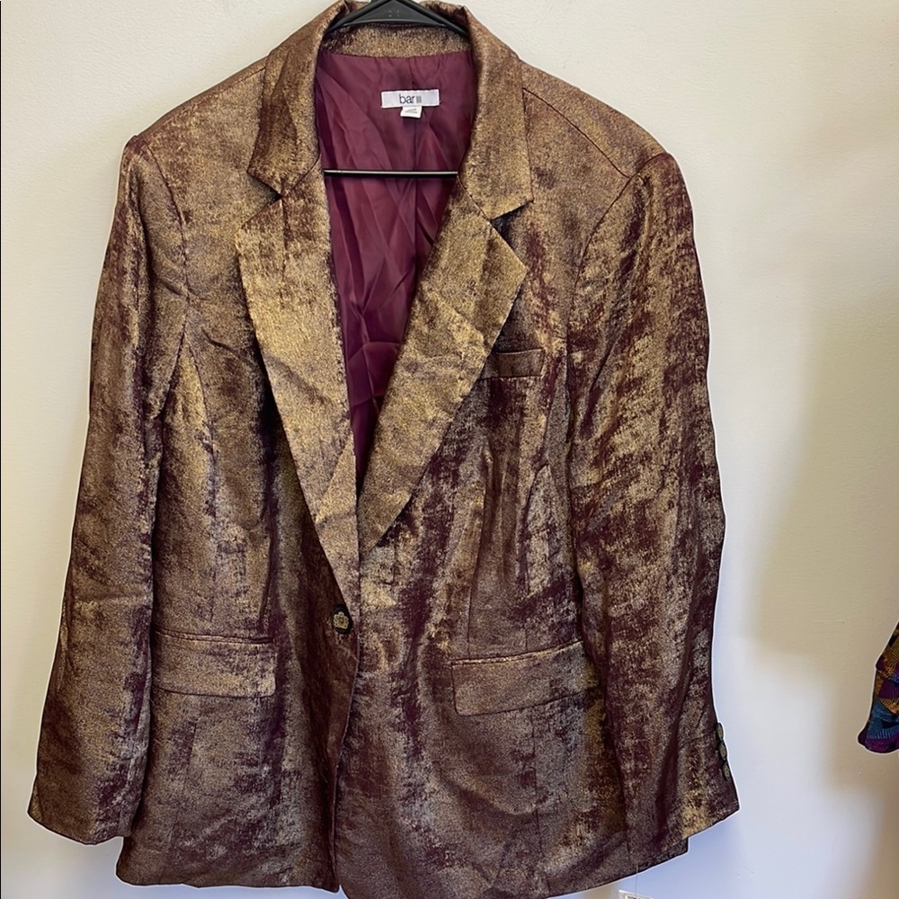 Luxurious bar III Blazer in Rich Malaga red/gold